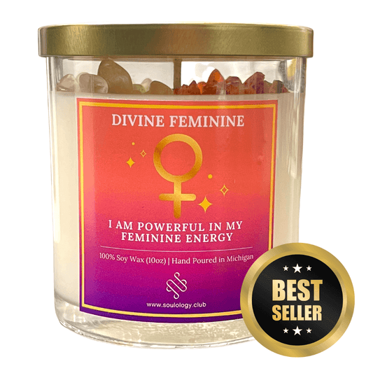Divine Feminine Crystal Candle